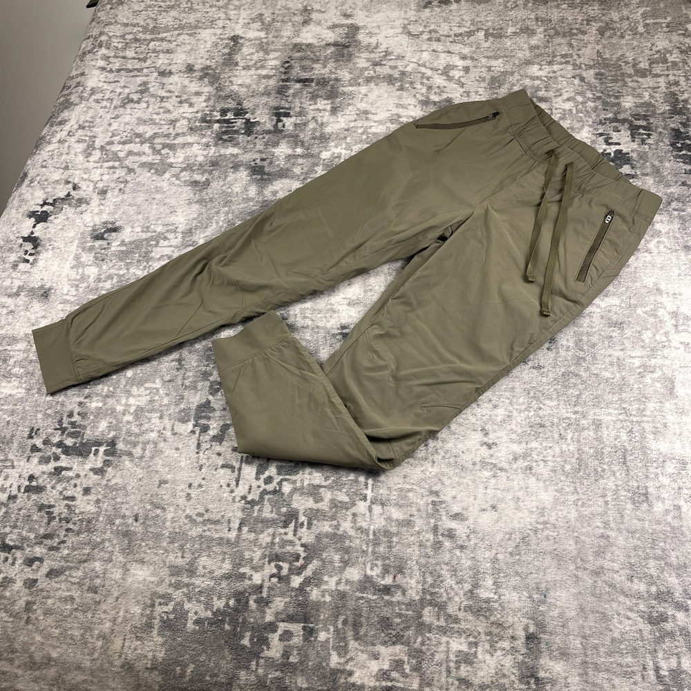Eddie Bauer Women 4 Green Lined Joggers Technical Hiking Pants Gorpcore